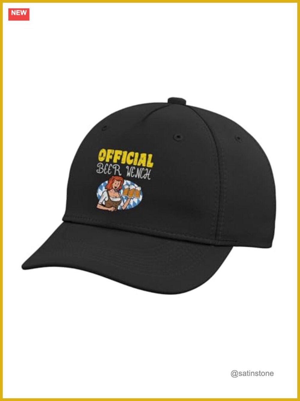 Adjustable German Oktoberfest Wench Baseball Hat - Cartoon Print